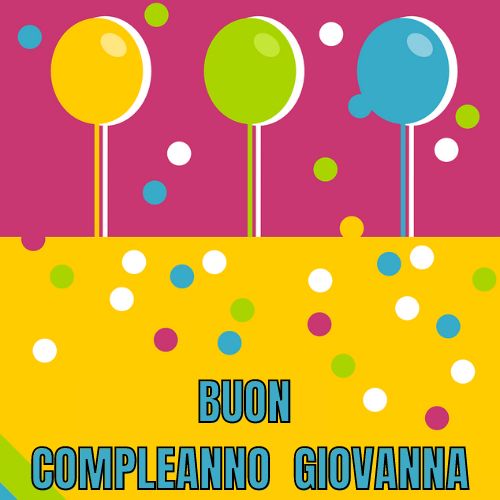 Buon Compleanno Giovanna